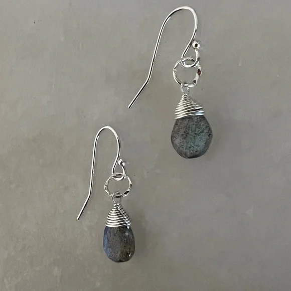 NWOT Sundance Sterling Silver Labadorite Earrings - Picture 3 of 5